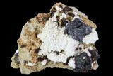 Sphalerite Crystals On White Barite - Missouri #96374-1
